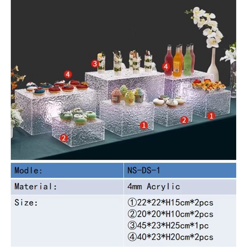 Şeffaf Akrilik Kutu, Şeffaf Dü - Display Risers Set incelemesi ve fiyatı